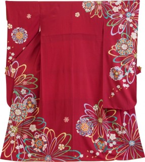 花束に工芸菊
