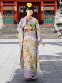 垣根取り草花文様