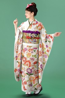 更紗文に熨斗