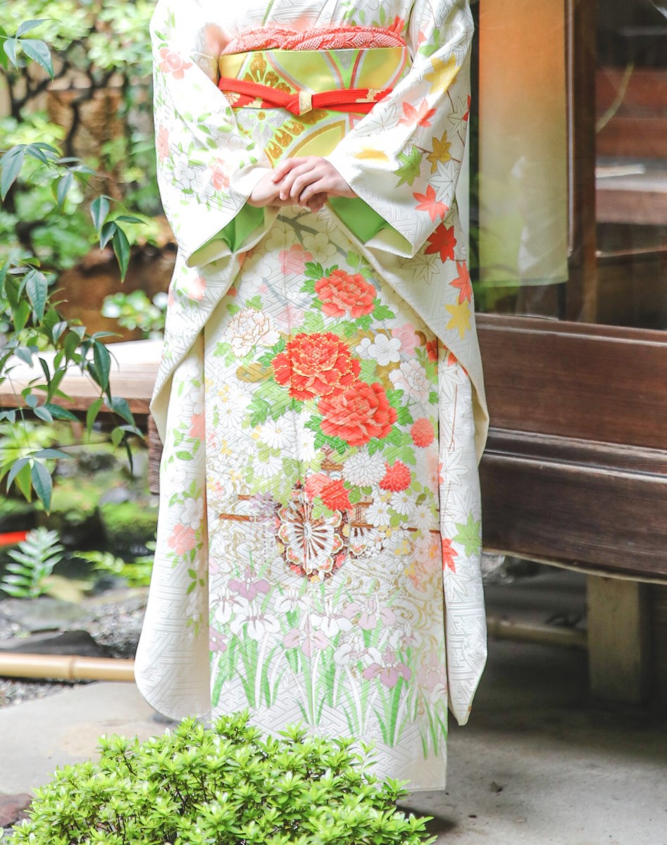 花車にしだれ桜紅葉4