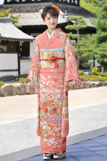 几帳に草花文