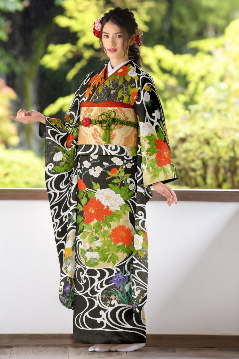 観世水に百花1