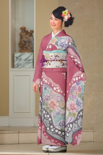 牡丹に道長取り　辻ヶ花風