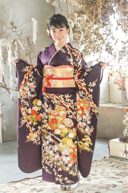 貝桶に熨斗目小花1