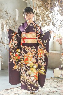 貝桶に熨斗目小花
