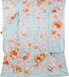 花丸しだれ桜小花暈し染め