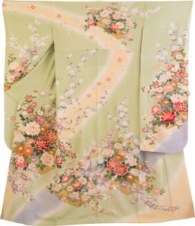 牡丹草花に流水暈し