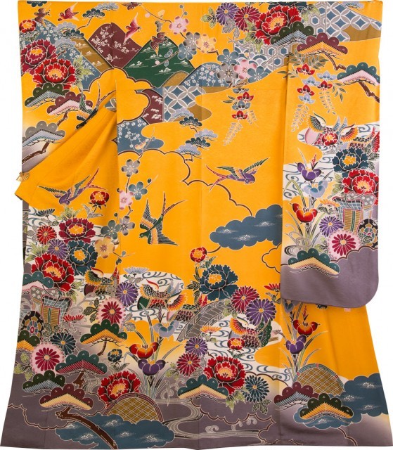 京紅型牡丹御所車1