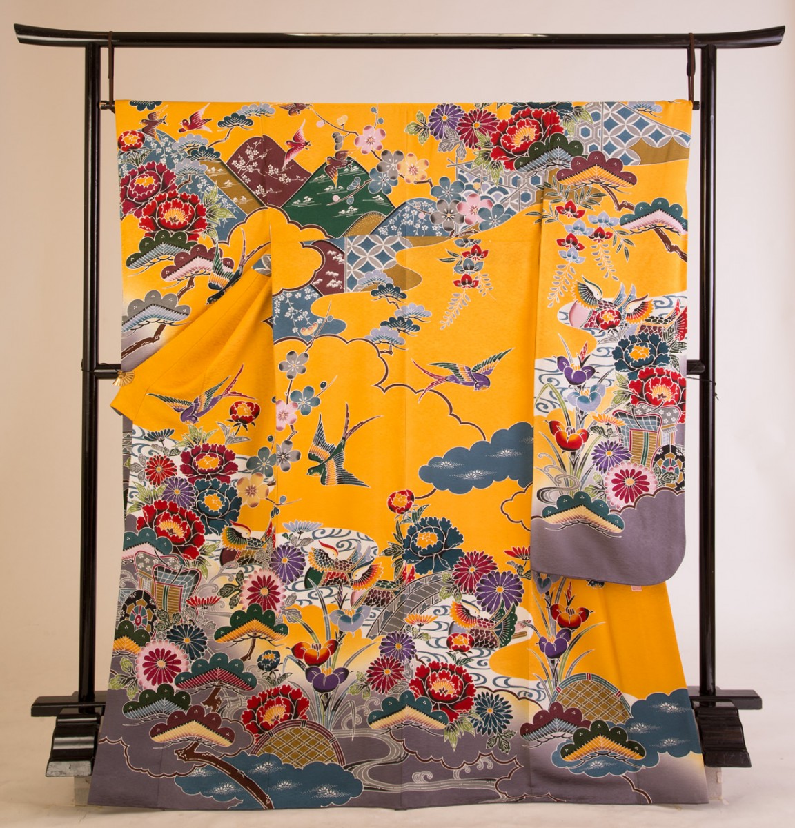 京紅型牡丹御所車2